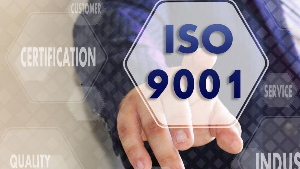 ISO 9001:2015 Certification logo and quality management standards.